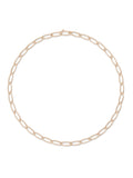Lulu Necklace Small in 18k Pink Gold with White Diamonds — Melissa Kaye