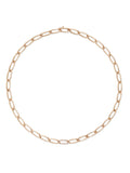 Lulu Necklace Small in 18k Pink Gold with Partial White Diamonds — Melissa Kaye
