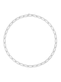 Lulu Necklace Small in 18k White Gold with White Diamonds — Melissa Kaye