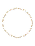 Lulu Necklace Small in 18k Yellow Gold with White Diamonds — Melissa Kaye