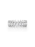 Maya Cigar Band Small in 18k White Gold with White Diamonds — Melissa Kaye
