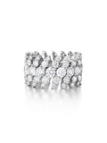 Maya Cigar Band in 18k White Gold with White Diamonds — Melissa Kaye