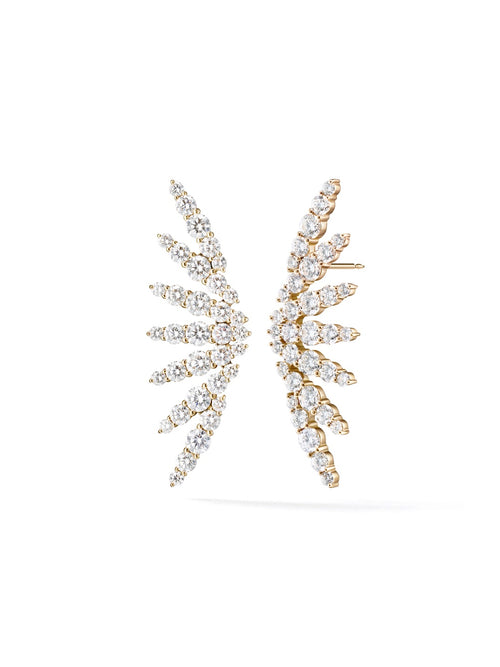  Maya Earring in 18k Yellow Gold with White Diamonds — Melissa Kaye
