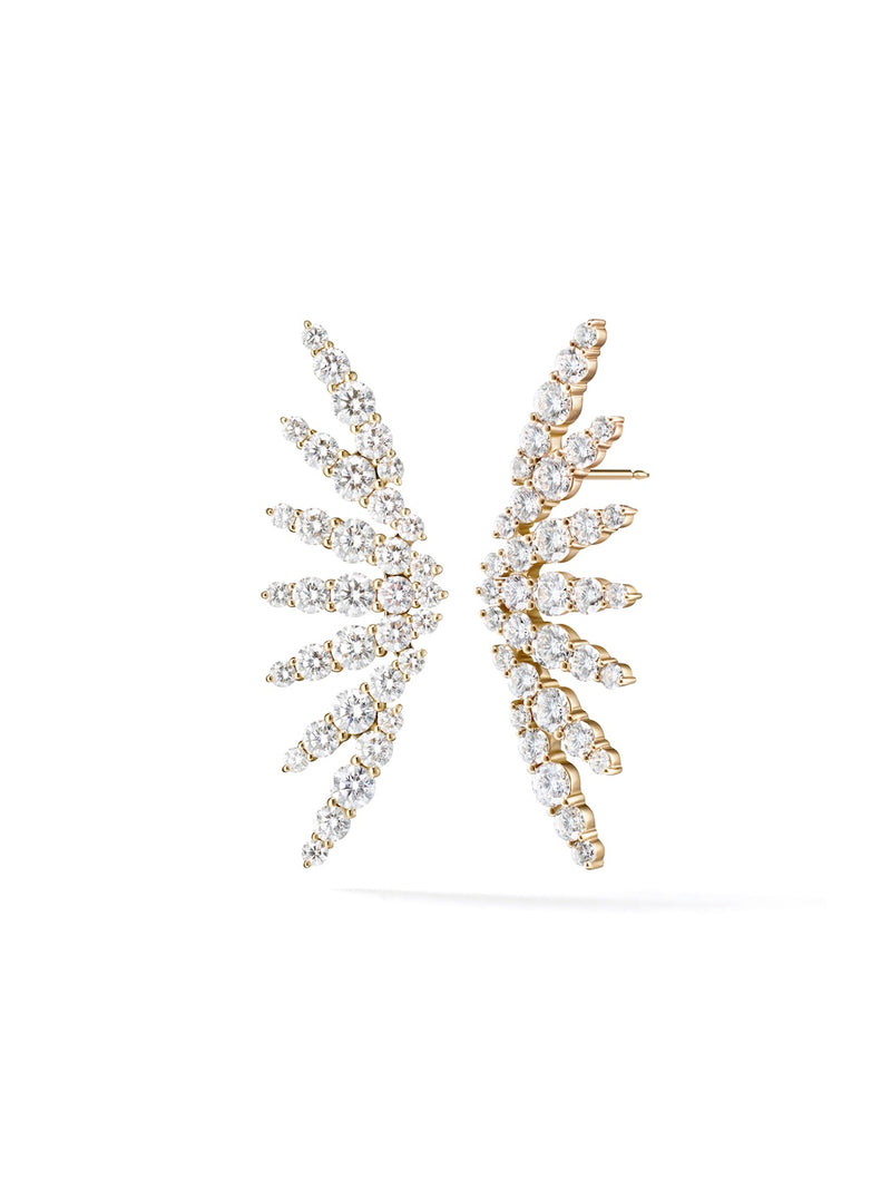  Maya Earring in 18k Yellow Gold with White Diamonds — Melissa Kaye
