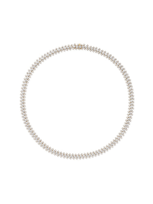 Maya Necklace Small in 18k Yellow Gold with White Diamonds — Melissa Kaye