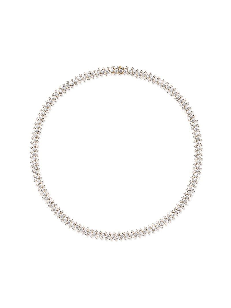 Maya Necklace Small in 18k Yellow Gold with White Diamonds — Melissa Kaye