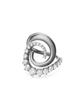 Riley Ring in 18k Blackened Gold with Partial Diamond Setting — Melissa Kaye