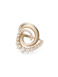Riley Ring in 18k Pink Gold with Partial Diamond Setting — Melissa Kaye