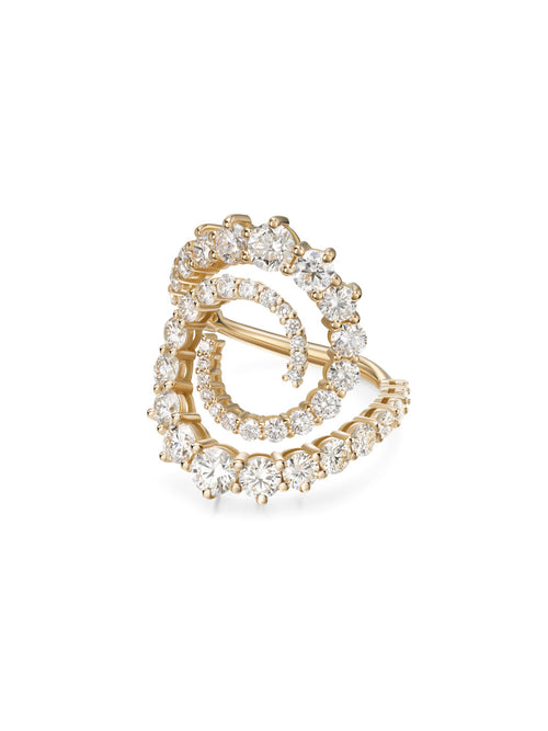 Riley Ring in 18k Yellow Gold with White Diamonds — Melissa Kaye