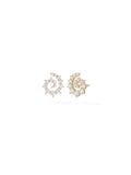 Riley Stud in 18k Pink Gold with White Diamonds — Melissa Kaye
