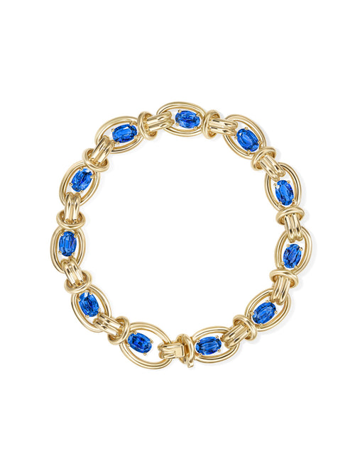 ROCKY BRACELET (Oval-Cut Blue Sapphire)
