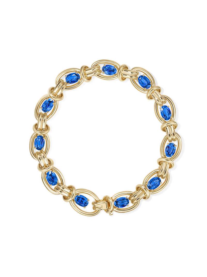 ROCKY BRACELET (Oval-Cut Blue Sapphire)