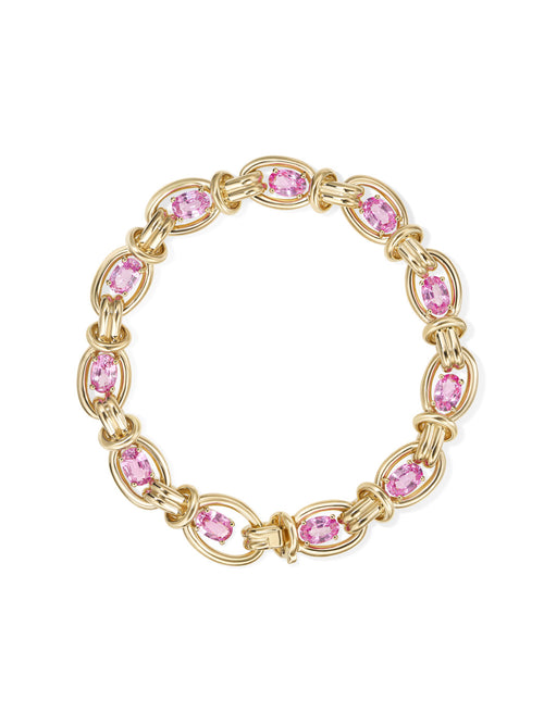 ROCKY BRACELET (Oval-Cut Pink Sapphire)