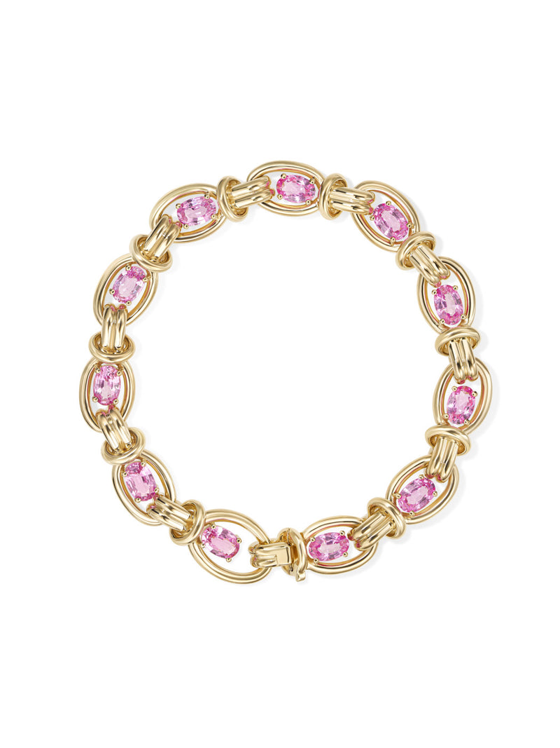 ROCKY BRACELET (Oval-Cut Pink Sapphire)