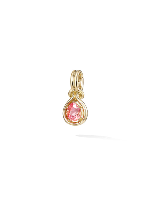 Rocky OOAK Charm in 18k Yellow Gold with Padparadscha Sapphire — Melissa Kaye