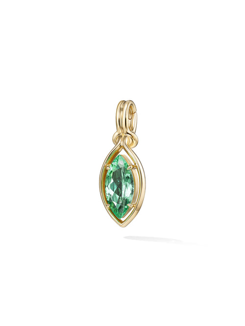 Rocky OOAK Charm in 18k Yellow Gold with Marquis Paraiba Tourmaline — Melissa Kaye