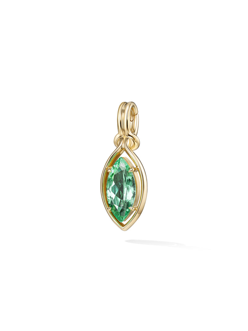 Rocky OOAK Charm in 18k Yellow Gold with Marquis Paraiba Tourmaline — Melissa Kaye