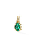 Rocky OOAK Charm in 18k Yellow Gold with Emerald — Melissa Kaye