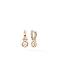 Rocky Earring Small in 18k Pink Gold with White Diamonds — Melissa Kaye