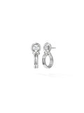 Rocky Hoop Small in 18k White Gold with White Diamonds — Melissa Kaye