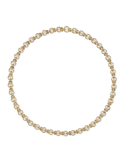 Rocky Necklace Small in 18k Yellow Gold with White Diamonds — Melissa Kaye