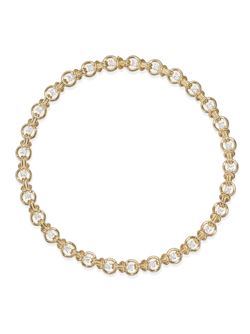Rocky Necklace in 18k Yellow Gold with White Diamonds — Melissa Kaye