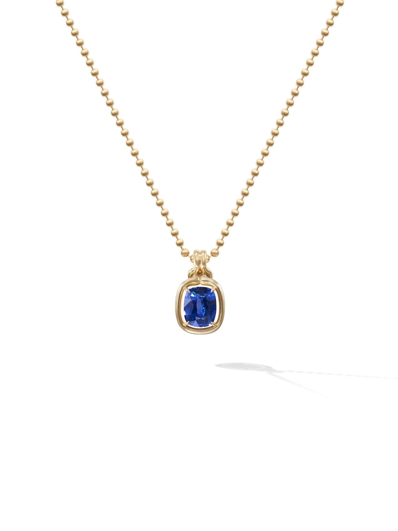 Rocky Pendant in 18k Yellow Gold with Blue Sapphire — Melissa Kaye