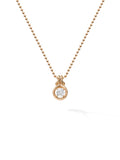 Rocky Pendant Large in 18k Pink Gold with White Diamonds — Melissa Kaye