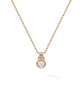Rocky Pendant Medium in 18k Pink Gold with White Diamonds — Melissa Kaye