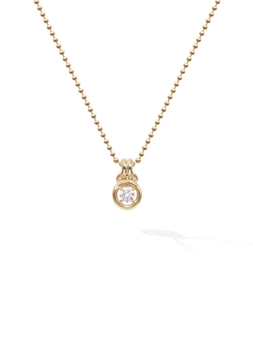 Rocky Pendant Medium in 18k Yellow Gold with White Diamonds — Melissa Kaye