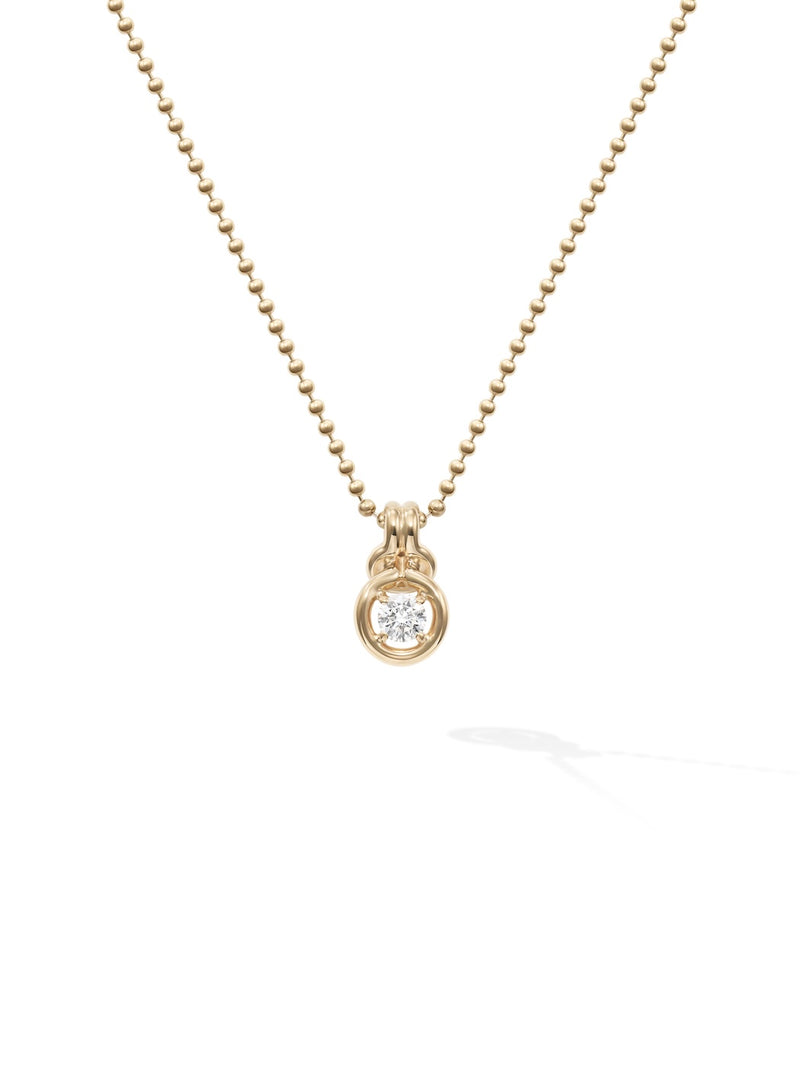 Rocky Pendant Medium in 18k Yellow Gold with White Diamonds — Melissa Kaye