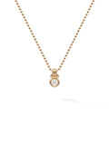  Rocky Pendant Small in 18k Pink Gold with White Diamonds — Melissa Kaye