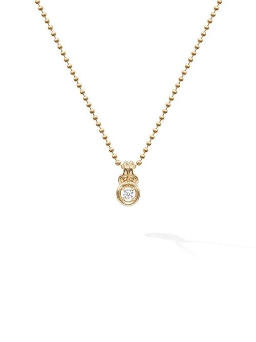 Rocky Pendant Small in 18k Yellow Gold with White Diamonds — Melissa Kaye
