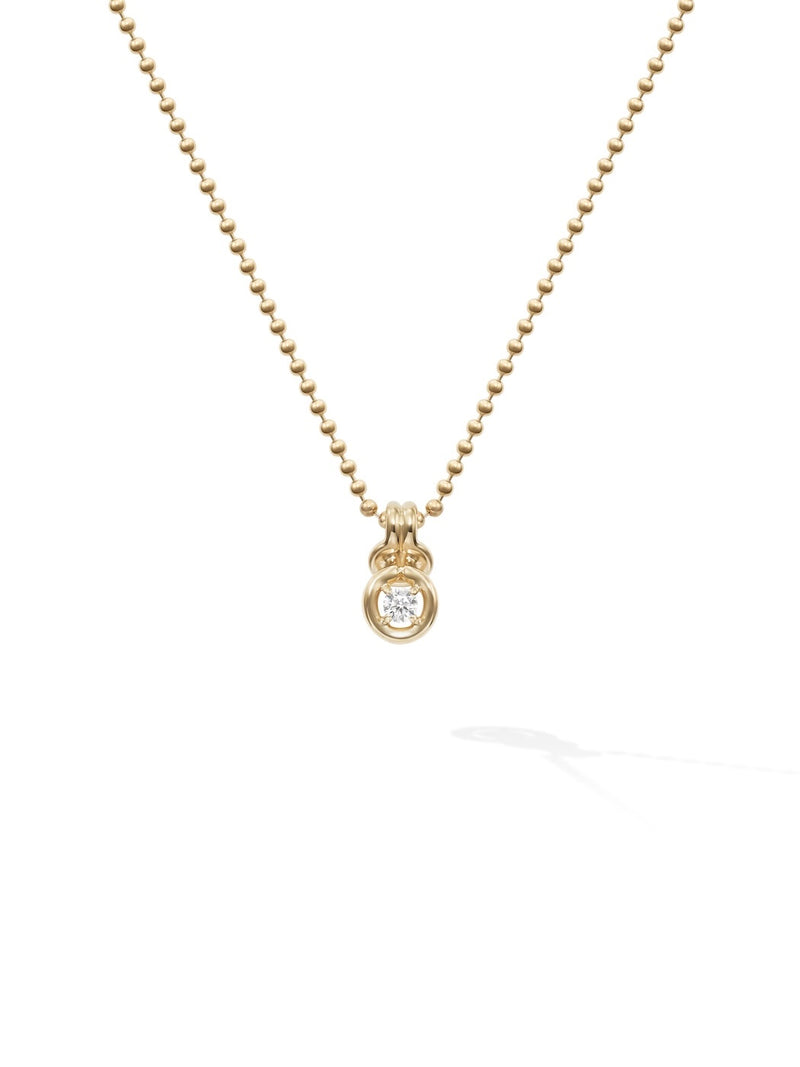 Rocky Pendant Small in 18k Yellow Gold with White Diamonds — Melissa Kaye