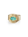 One of a Kind Rocky Ring in 18k Yellow Gold with Paraiba Stone — Melissa Kaye
