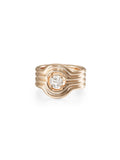 Rocky Rae Pinky Ring in 18k Pink Gold with White Diamonds — Melissa Kaye