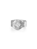 Rocky Rae Pinky Ring in 18k White Gold with White Diamonds — Melissa Kaye