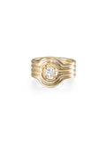 Rocky Rae Pinky Ring in 18k Yellow Gold with White Diamonds — Melissa Kaye