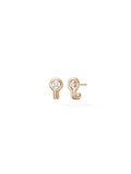 Rocky Rae Stud in 18k Pink Gold with White Diamonds — Melissa Kaye