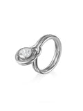 Rocky Ring Large in 18k Blackened Gold with White Diamonds — Melissa Kaye