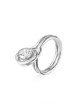 Rocky Ring Large in 18k White Gold with White Diamonds — Melissa Kaye