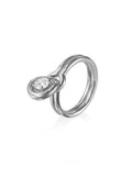 Rocky Ring Medium in 18k Blackened Gold with White Diamonds — Melissa Kaye