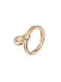 Rocky Ring Small in 18k Pink Gold with White Diamond — Melissa Kaye