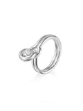 Rocky Ring Small in 18k White Gold with White Diamond — Melissa Kaye