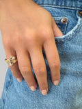 ROCKY TWO-STONE PINKY RING