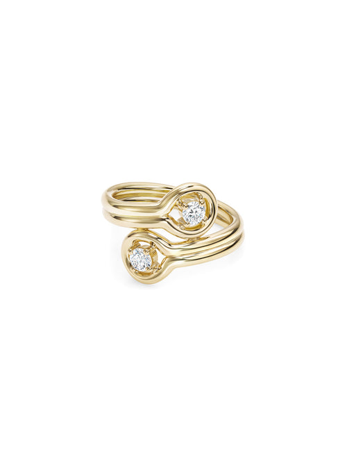 ROCKY TWO-STONE PINKY RING