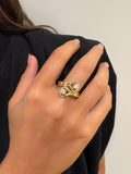 ROCKY TWO-STONE RING