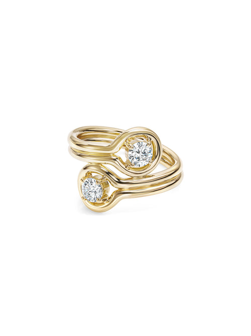 ROCKY TWO-STONE RING