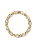Rocky Bracelet in 18k Yellow Gold with Oval Cut White Diamonds — Melissa Kaye
