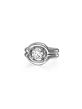 Rocky Pinky Ring Large in 18k Blackened Gold with White Diamonds — Melissa Kaye
